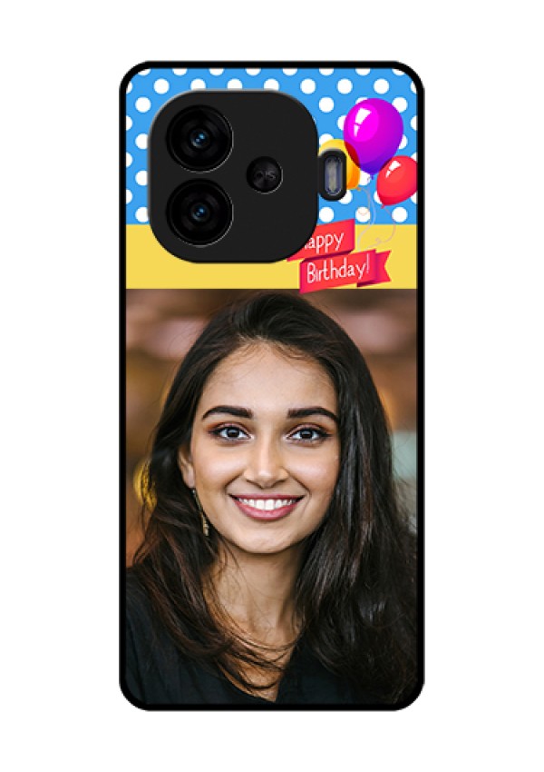 iQOO Neo 10R 5G Custom Glass Phone Case - Happy Birthday Design