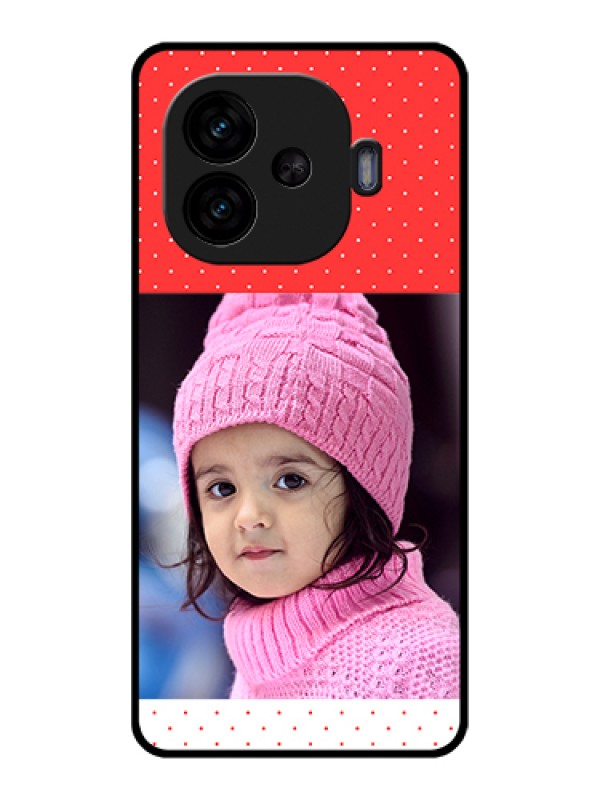 Custom iQOO Neo 10R 5G Custom Glass Phone Case - Red Pattern Design