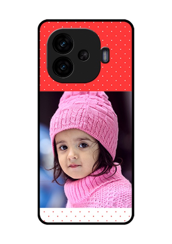 iQOO Neo 10R 5G Custom Glass Phone Case - Red Pattern Design