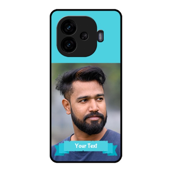 iQOO Neo 10R 5G Custom Glass Phone Case - Blue Color Design