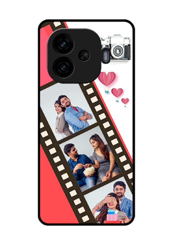 iQOO Neo 10R 5G Custom Glass Phone Case - 3 Image Holder With Film Reel