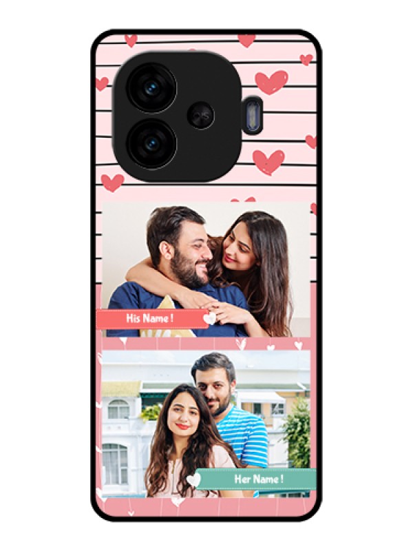 Custom iQOO Neo 10R 5G Custom Glass Phone Case - Photo With Heart Design