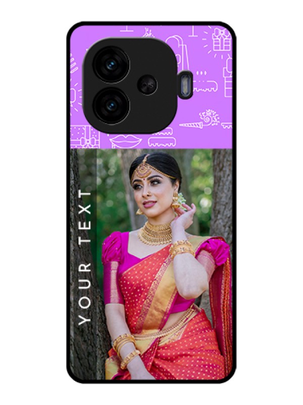 Custom iQOO Neo 10R 5G Custom Glass Phone Case - Birthday Icons Design