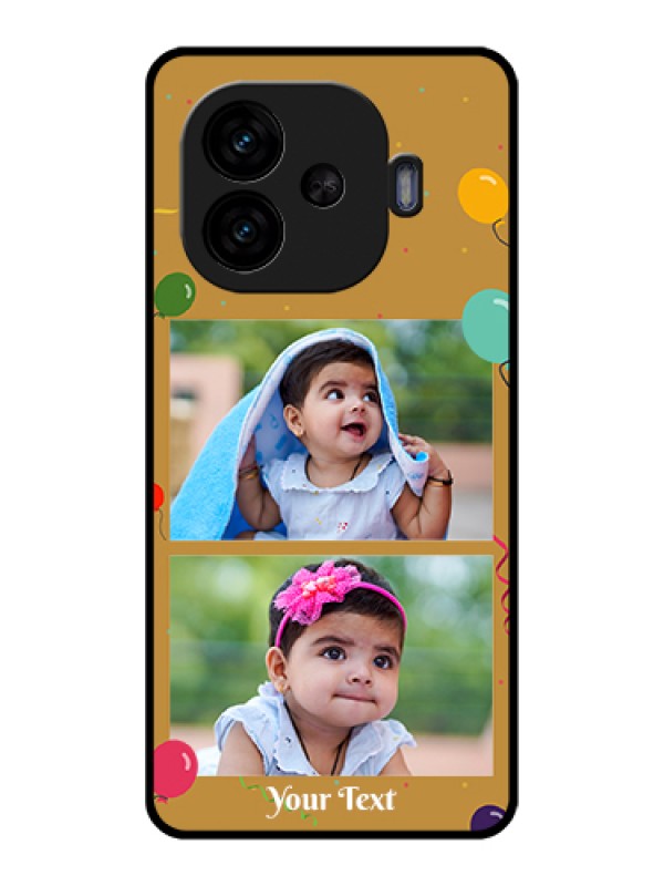 Custom iQOO Neo 10R 5G Custom Glass Phone Case - Image Holder With Birthday Celebrations Design