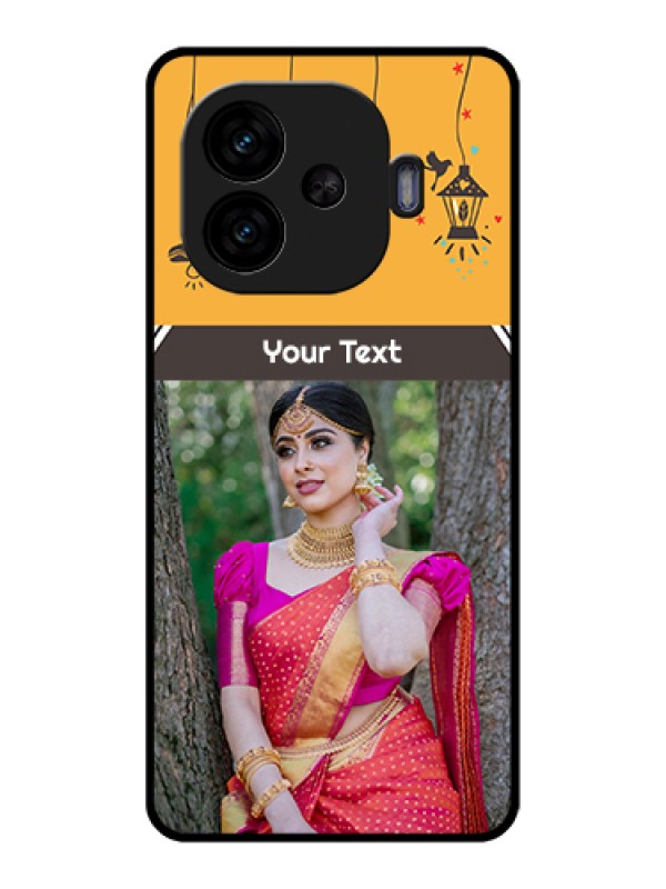 Custom iQOO Neo 10R 5G Custom Glass Phone Case - With Family Picture And Icons