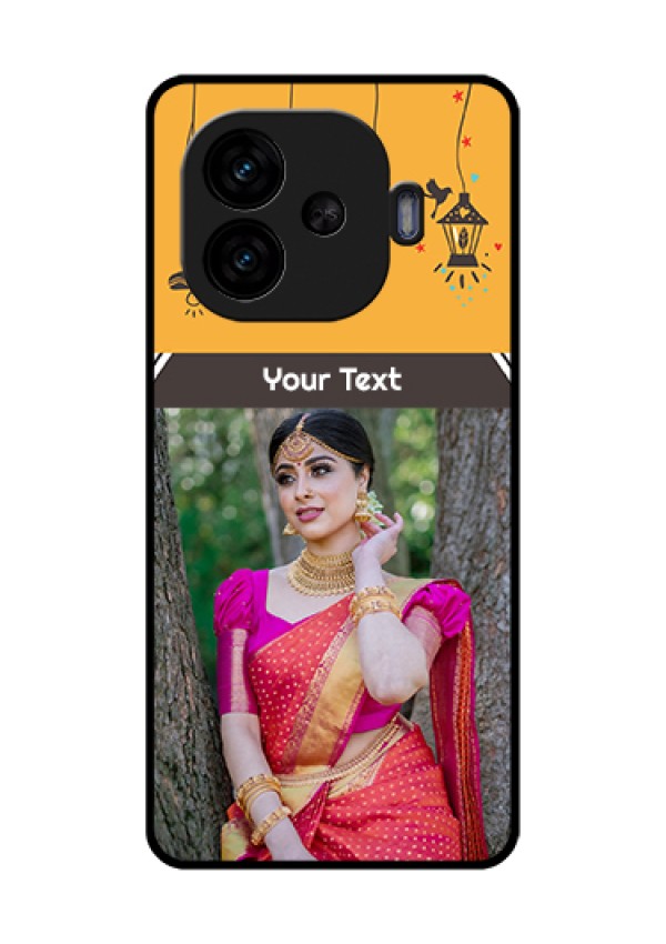 iQOO Neo 10R 5G Custom Glass Phone Case - With Family Picture And Icons