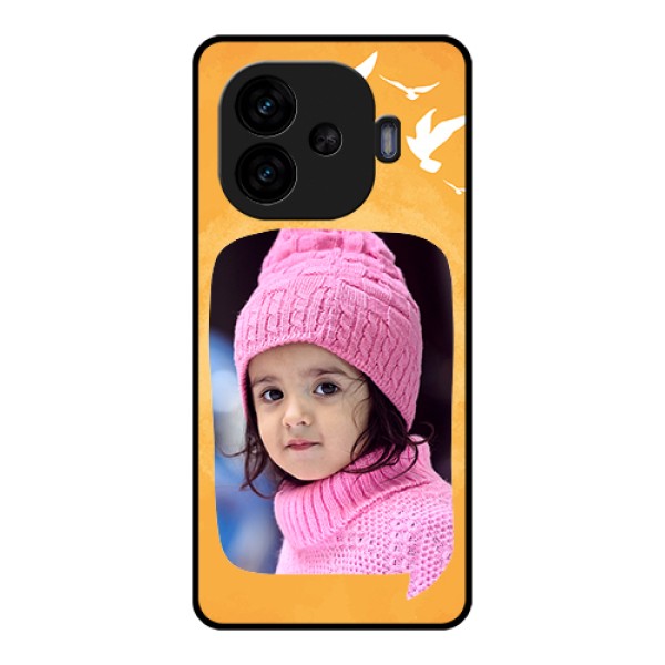 iQOO Neo 10R 5G Custom Glass Phone Case - Water Color Design With Bird Icons