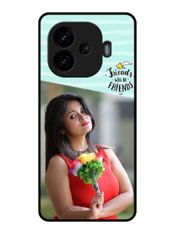 Custom iQOO Neo 10R 5G Custom Glass Phone Case - Friends Picture Icon Design