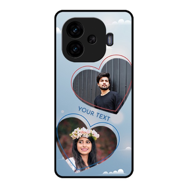 iQOO Neo 10R 5G Custom Glass Phone Case - Blue Color Couple Design