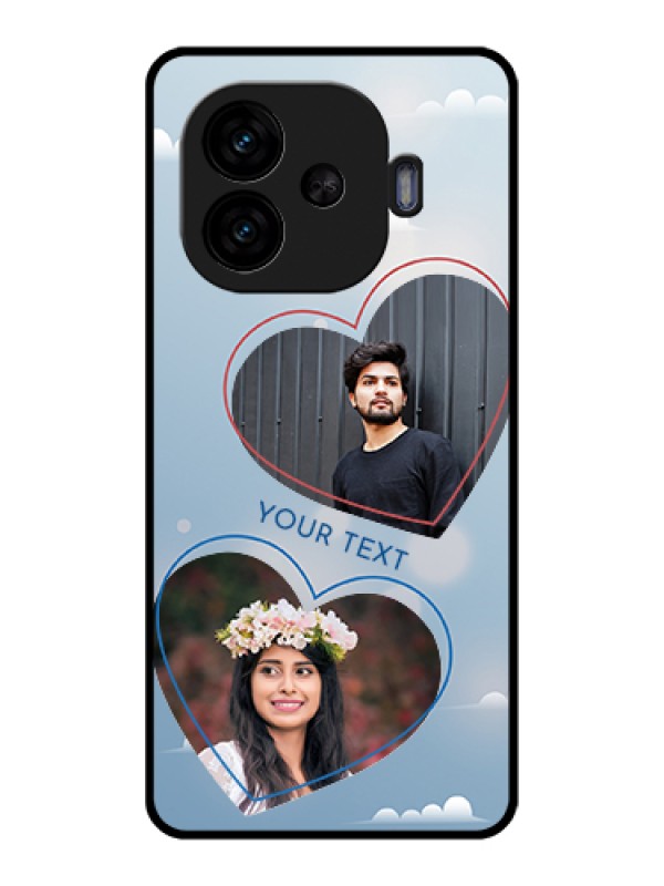 Custom iQOO Neo 10R 5G Custom Glass Phone Case - Blue Color Couple Design