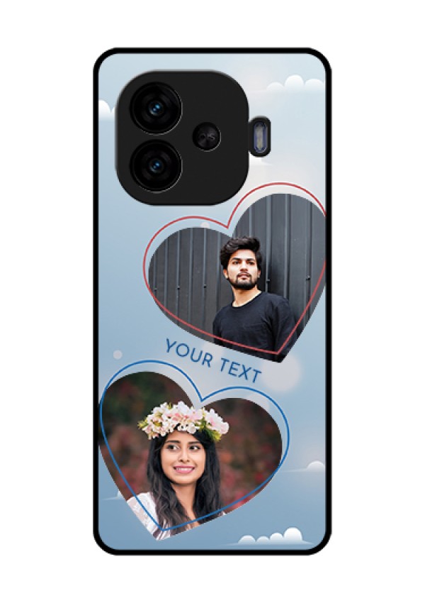 iQOO Neo 10R 5G Custom Glass Phone Case - Blue Color Couple Design