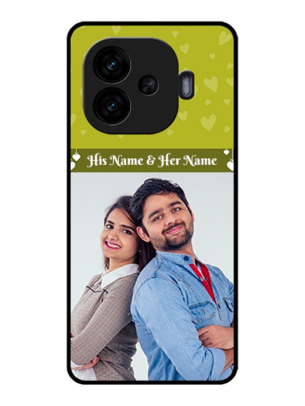 Custom iQOO Neo 10R 5G Custom Glass Phone Case - You & Me Heart Design