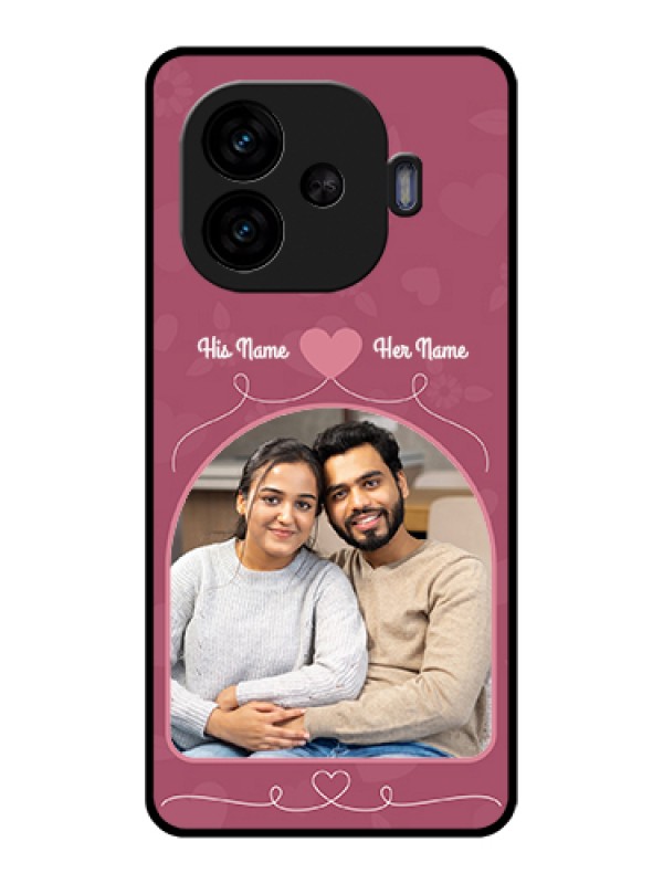 Custom iQOO Neo 10R 5G Custom Glass Phone Case - Love Floral Design