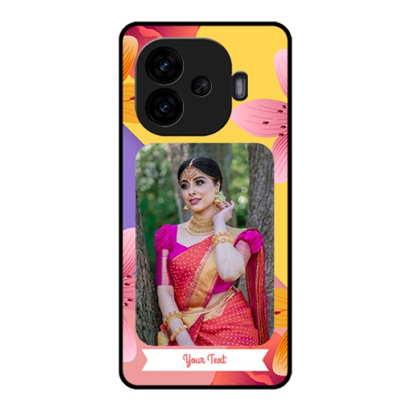 iQOO Neo 10R 5G Custom Glass Phone Case - 3 Image With Vintage Floral Design iQOO Neo 10R 5G Custom Glass Phone Case - 3 Image With Vintage Floral Design