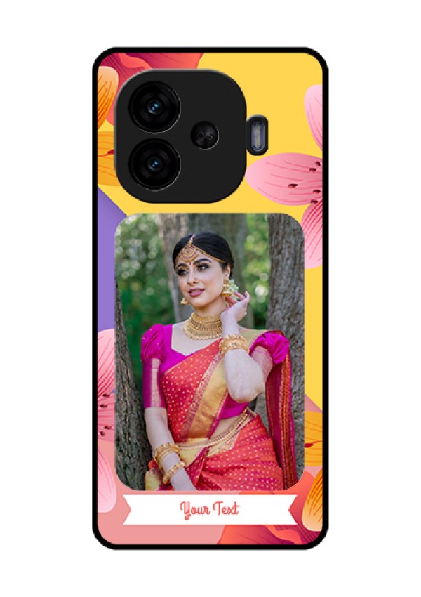 iQOO Neo 10R 5G Custom Glass Phone Case - 3 Image With Vintage Floral Design