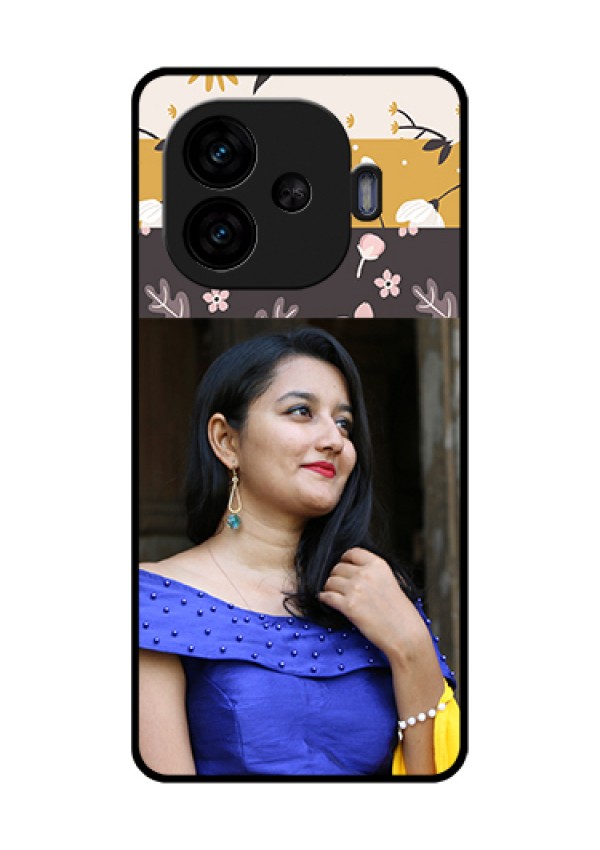 iQOO Neo 10R 5G Custom Glass Phone Case - Stylish Floral Design