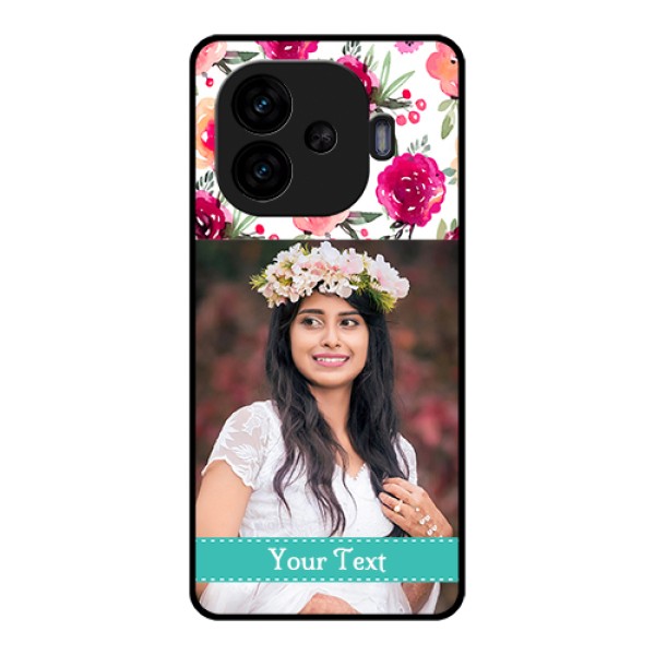 iQOO Neo 10R 5G Custom Glass Phone Case - Water Colors Floral Design iQOO Neo 10R 5G Custom Glass Phone Case - Water Colors Floral Design