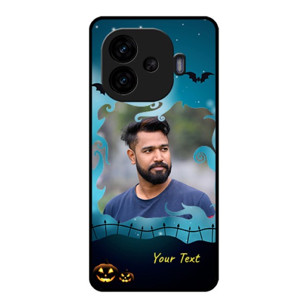 iQOO Neo 10R 5G Custom Glass Phone Case - Halloween Frame Design