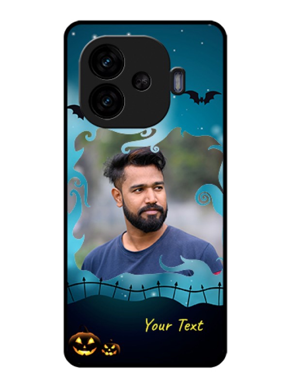Custom iQOO Neo 10R 5G Custom Glass Phone Case - Halloween Frame Design