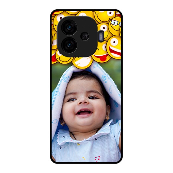iQOO Neo 10R 5G Custom Glass Phone Case - With Smiley Emoji Design iQOO Neo 10R 5G Custom Glass Phone Case - With Smiley Emoji Design