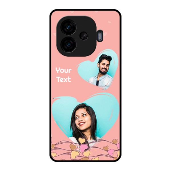 iQOO Neo 10R 5G Custom Glass Phone Case - Love Doodle Design