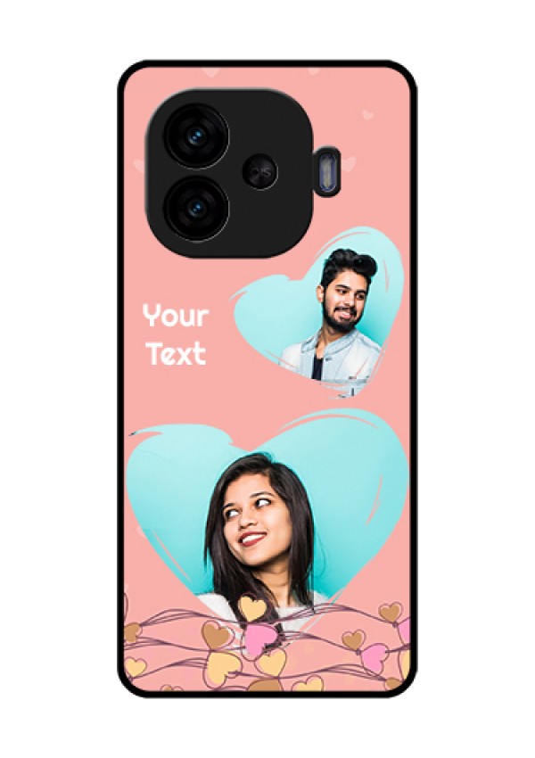 iQOO Neo 10R 5G Custom Glass Phone Case - Love Doodle Design