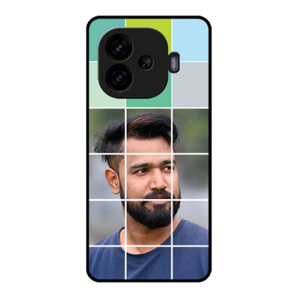 iQOO Neo 10R 5G Custom Glass Phone Case - With White Box Pattern iQOO Neo 10R 5G Custom Glass Phone Case - With White Box Pattern