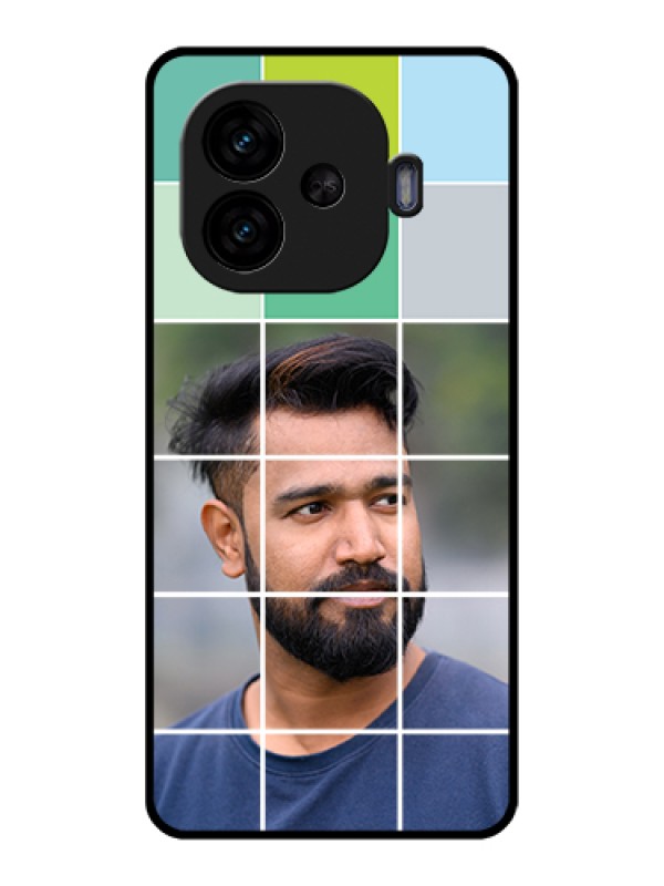 Custom iQOO Neo 10R 5G Custom Glass Phone Case - With White Box Pattern