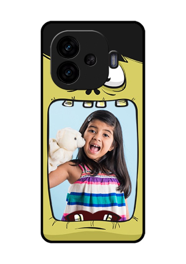 iQOO Neo 10R 5G Custom Glass Phone Case - Cartoon Monster Back Case Design