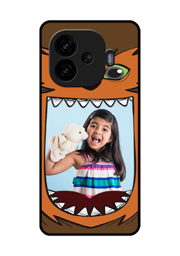 iQOO Neo 10R 5G Custom Glass Phone Case - Owl Monster Back Case Design