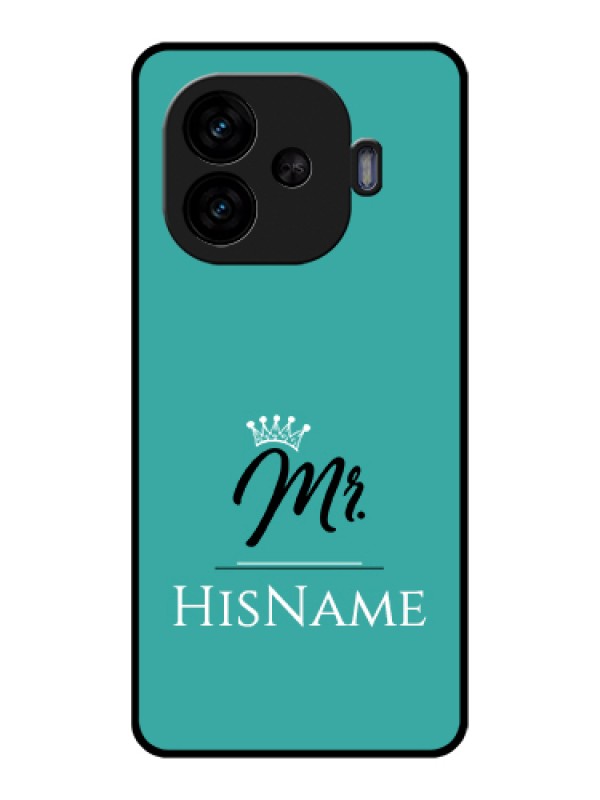 Custom iQOO Neo 10R 5G Custom Glass Phone Case - Mr With Name Design