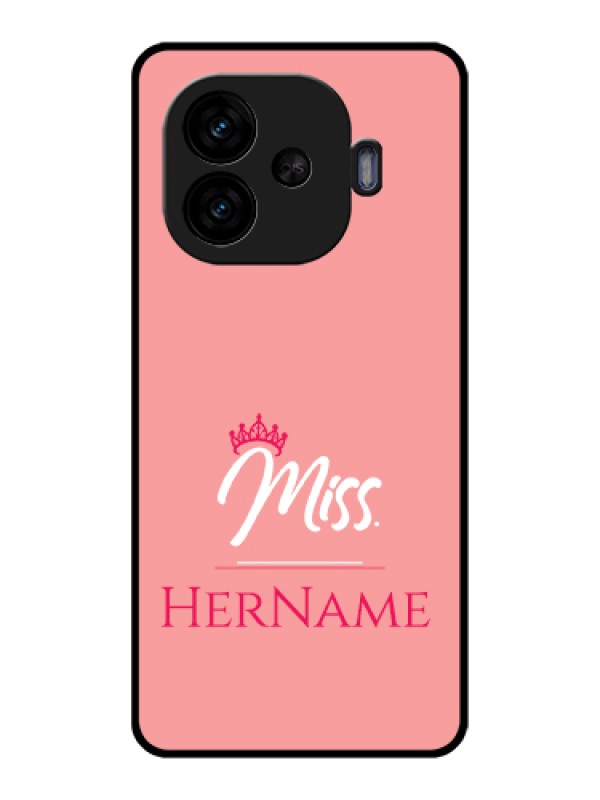 Custom iQOO Neo 10R 5G Custom Glass Phone Case - Mrs With Name Design