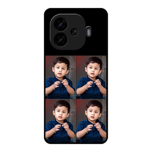 iQOO Neo 10R 5G Custom Glass Phone Case - 4 Image Holder Design