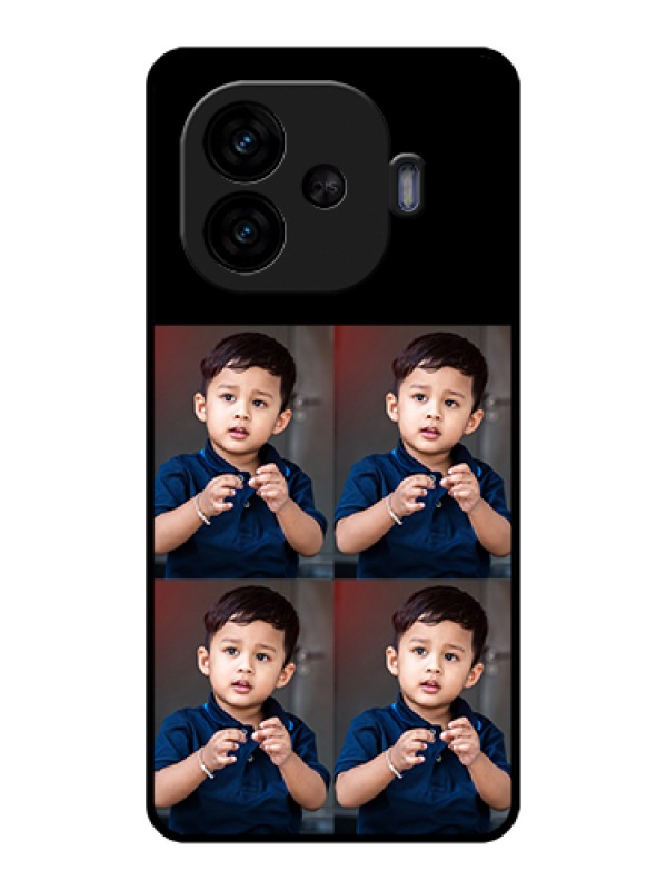 Custom iQOO Neo 10R 5G Custom Glass Phone Case - 4 Image Holder Design