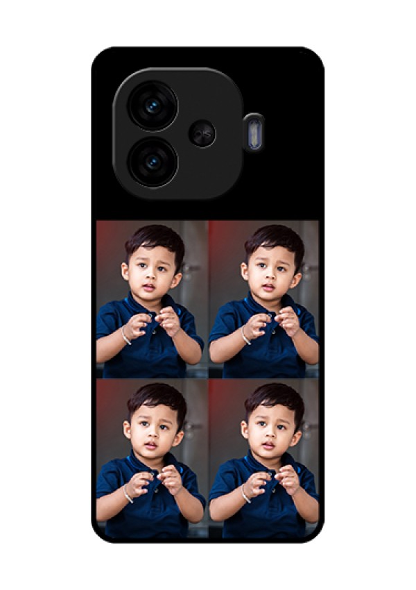 iQOO Neo 10R 5G Custom Glass Phone Case - 4 Image Holder Design