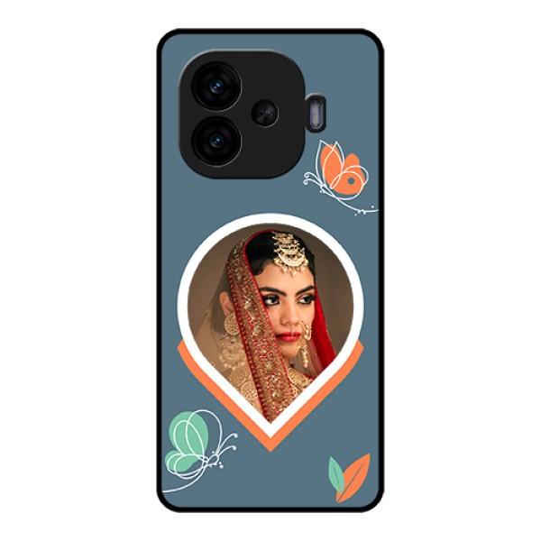 iQOO Neo 10R 5G Custom Glass Phone Case - Droplet Butterflies Design