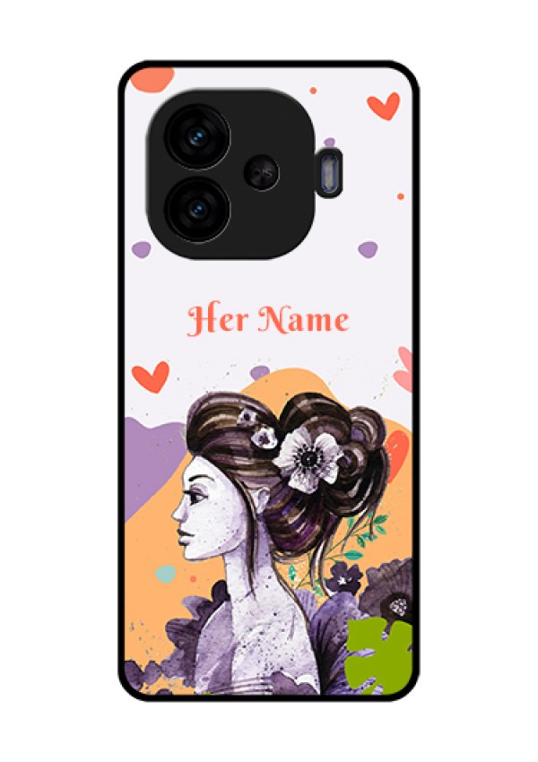 iQOO Neo 10R 5G Custom Glass Phone Case - Woman And Nature Design