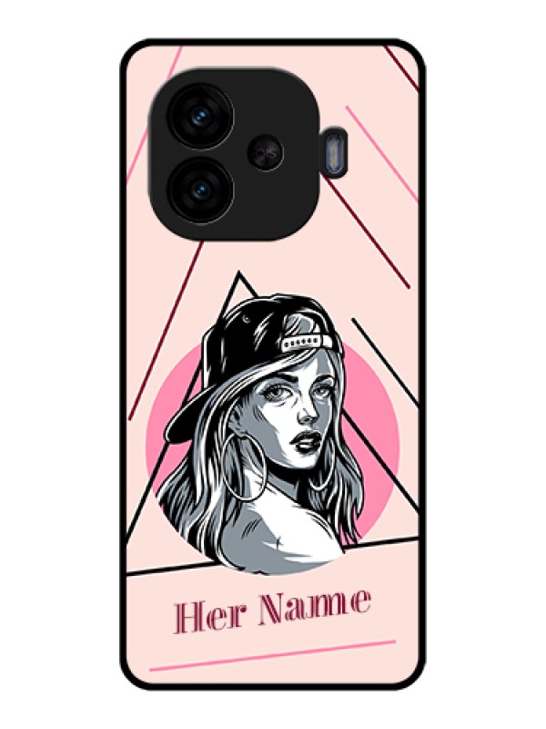 Custom iQOO Neo 10R 5G Custom Glass Phone Case - Rockstar Girl Design