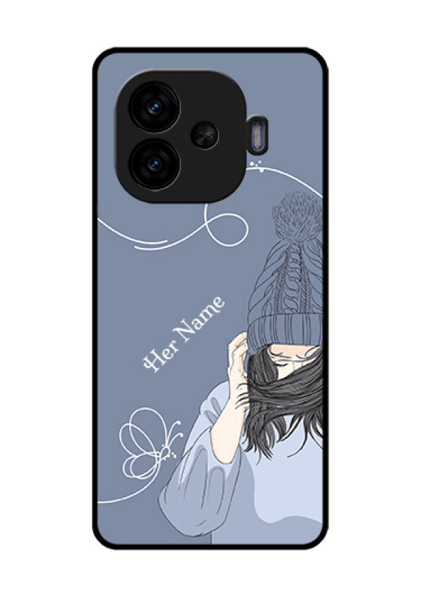 iQOO Neo 10R 5G Custom Glass Phone Case - Girl In Winter Outfit Design