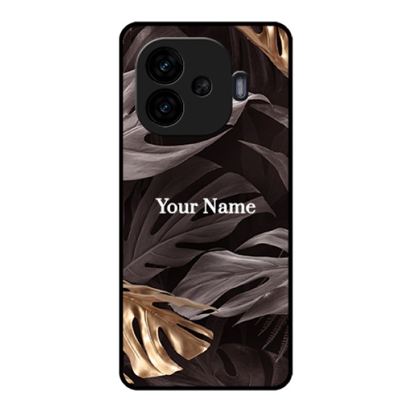 iQOO Neo 10R 5G Custom Glass Phone Case - Wild Leaves Digital Paint Design