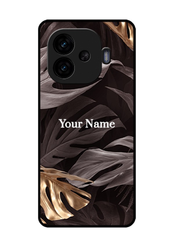 iQOO Neo 10R 5G Custom Glass Phone Case - Wild Leaves Digital Paint Design