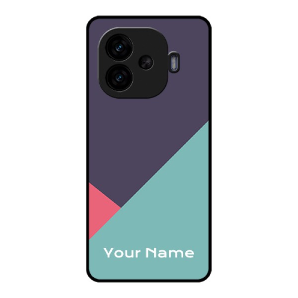 iQOO Neo 10R 5G Custom Glass Phone Case - Tri Color Abstract Design