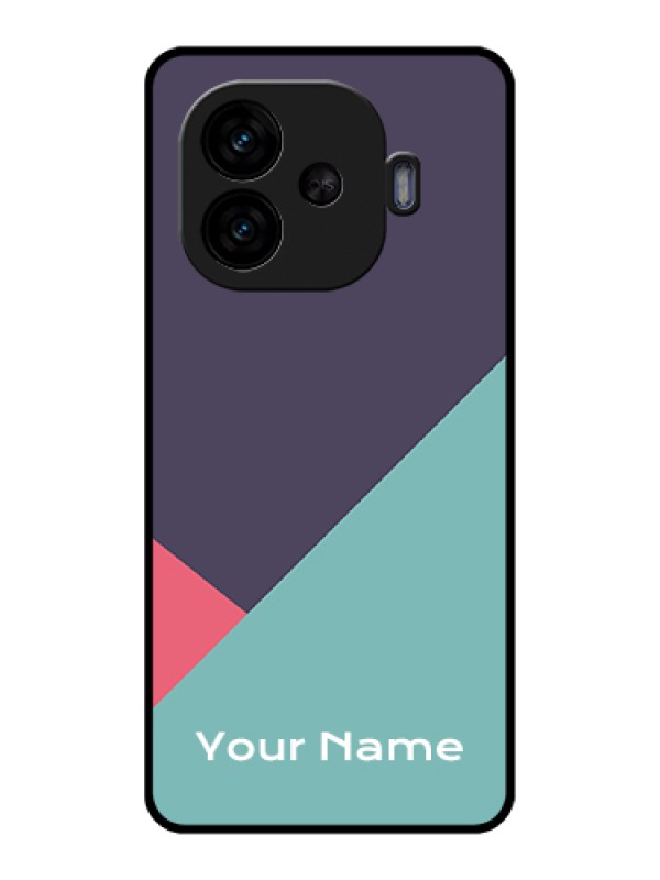 Custom iQOO Neo 10R 5G Custom Glass Phone Case - Tri Color Abstract Design