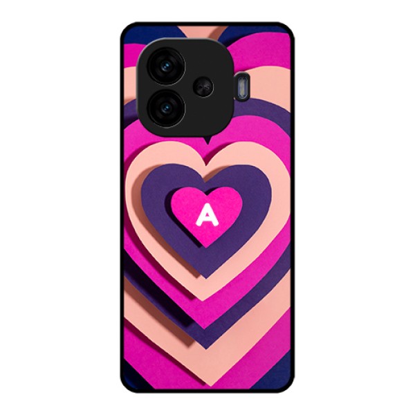 iQOO Neo 10R 5G Custom Glass Phone Case - Cute Heart Pattern Design
