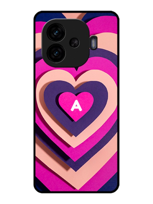 Custom iQOO Neo 10R 5G Custom Glass Phone Case - Cute Heart Pattern Design