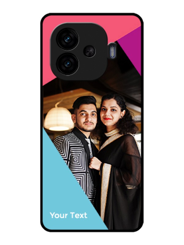 Custom iQOO Neo 10R 5G Custom Glass Phone Case - Stacked Triple Colour Design