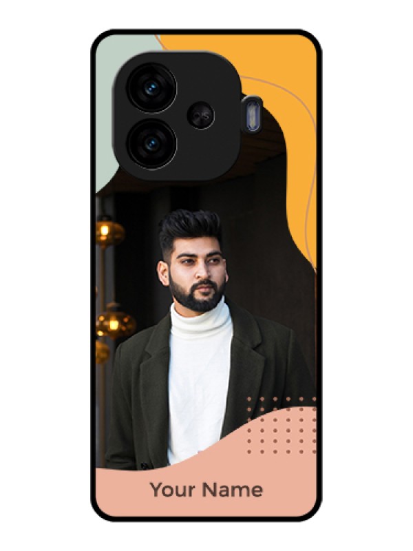 Custom iQOO Neo 10R 5G Custom Glass Phone Case - Tri - Coloured Overlay Design