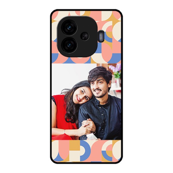iQOO Neo 10R 5G Custom Glass Phone Case - Semi - Circle Maze Pattern Design