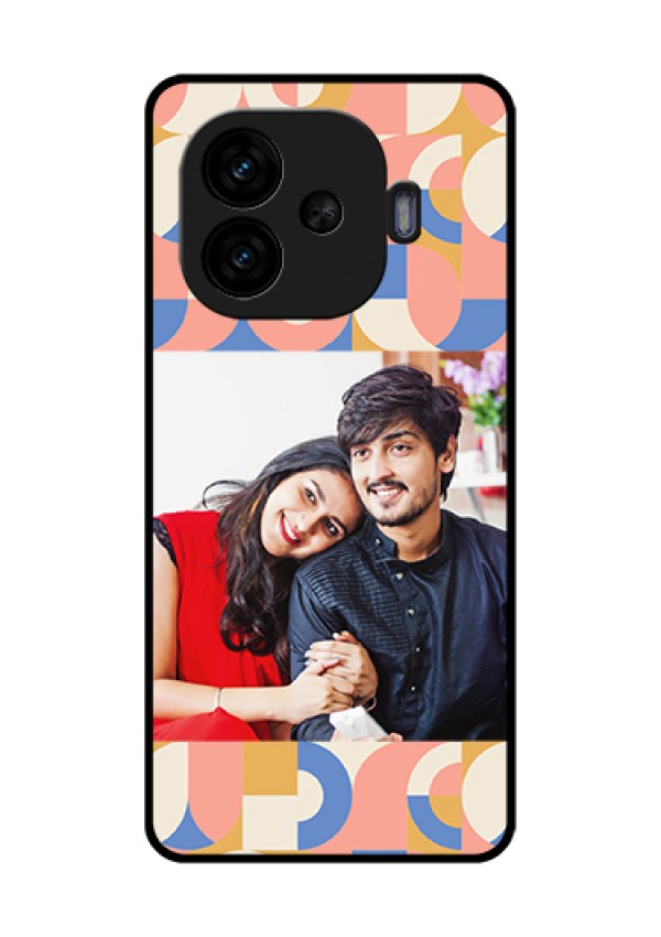 iQOO Neo 10R 5G Custom Glass Phone Case - Semi - Circle Maze Pattern Design