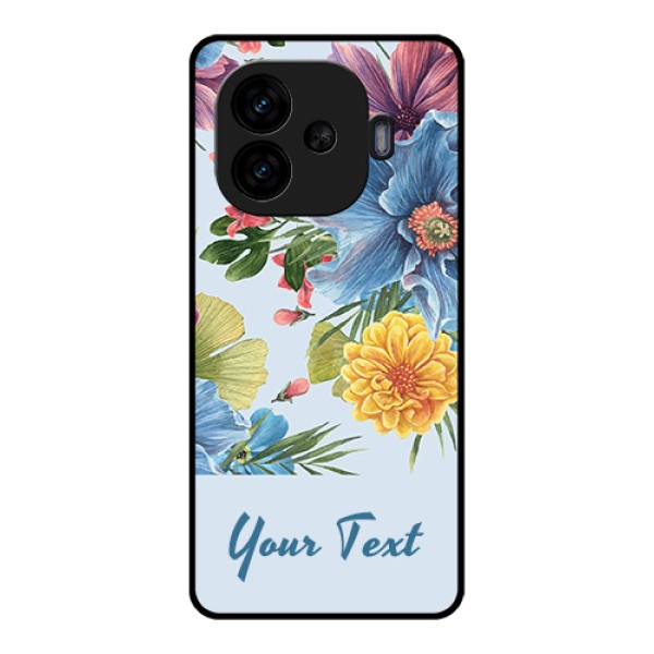 iQOO Neo 10R 5G Custom Glass Phone Case - Stunning Watercolored Flowers Painting Design iQOO Neo 10R 5G Custom Glass Phone Case - Stunning Watercolored Flowers Painting Design